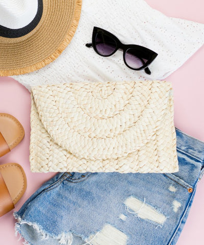 Small Straw Clutch